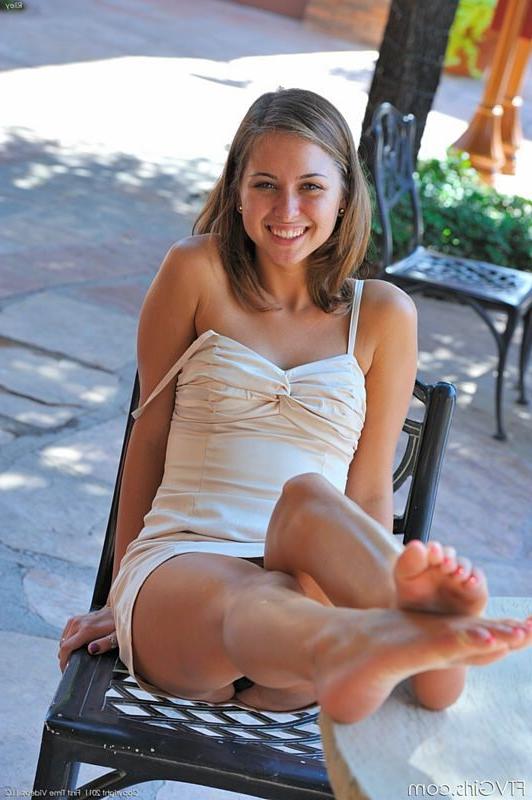 15P Cute petite girl experiments with cucumber insertions