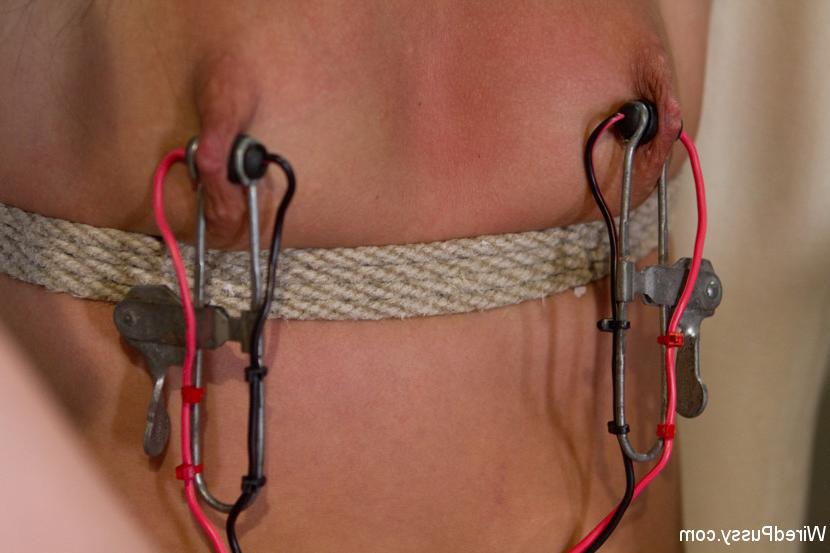 15P Three rounds of rough pussy shocking, nipple zapping, fisting!