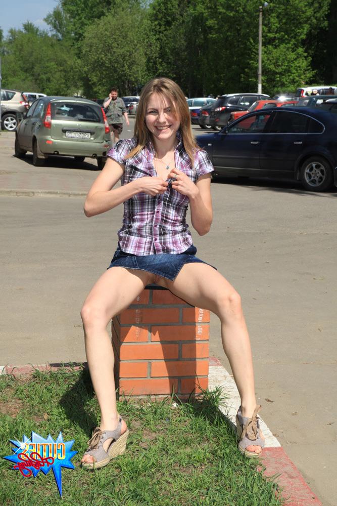 16P She loves walking around commando and showing it