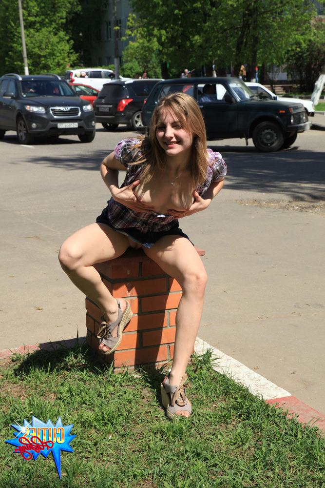 16P She loves walking around commando and showing it
