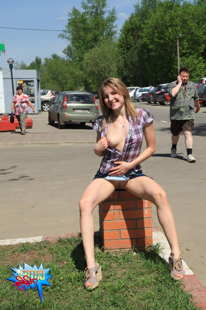 16P She loves walking around commando and showing it