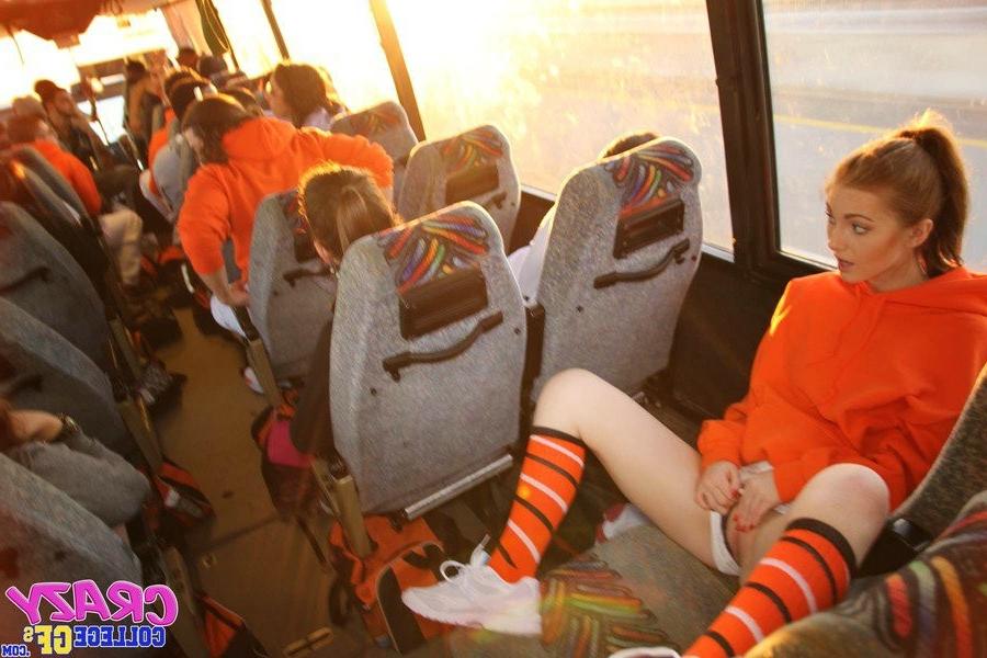 13P Crazy college girl Natalie decided she would flash her nice tits and sweet pussy