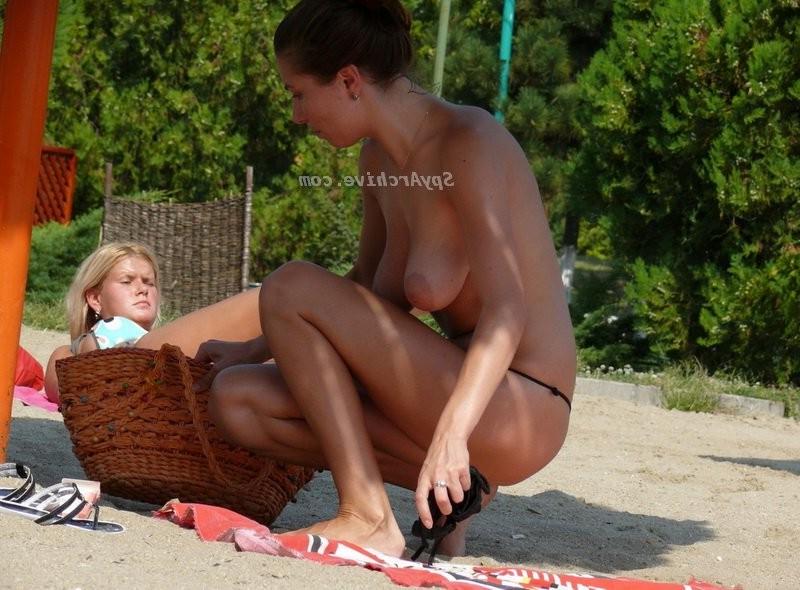 13P Voyeur footage of some hot naked women hanging out on the beach