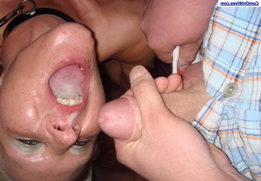 14P Wife sucks dick and gets a mouthful of cum