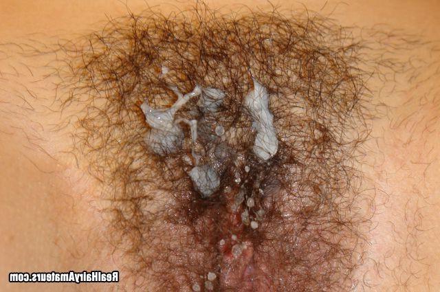 16P Horny And Hairy Brunette Gets Cum Shot