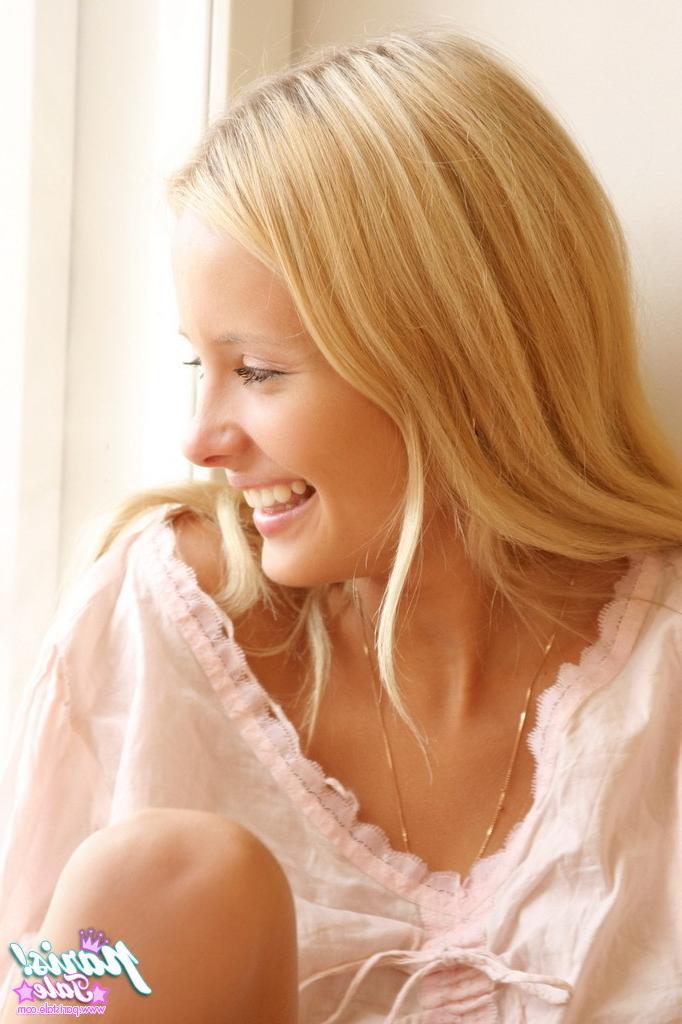 15P Naked blonde teen by the window