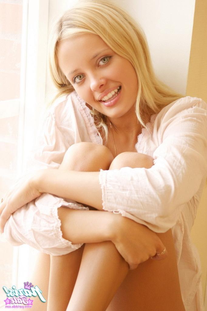 15P Naked blonde teen by the window