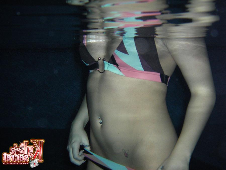 6P Kylie out for a late night swim