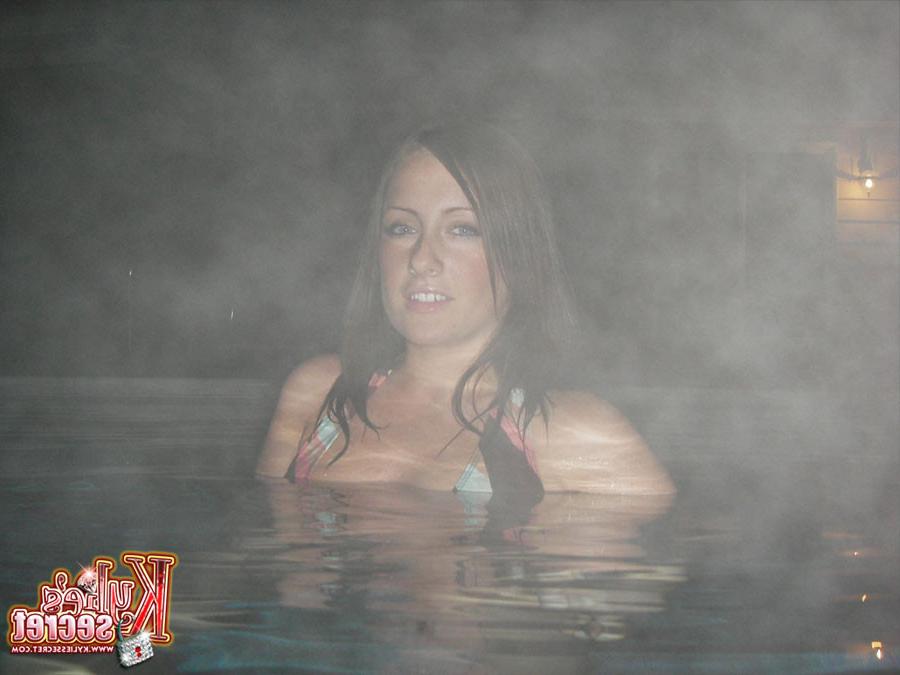6P Kylie out for a late night swim