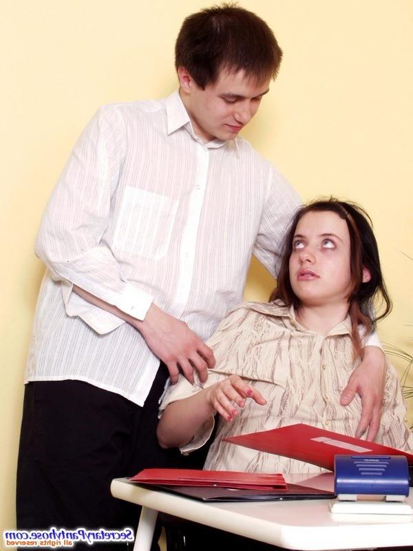 20P Caroline and Richard awesome office pantyhose sex