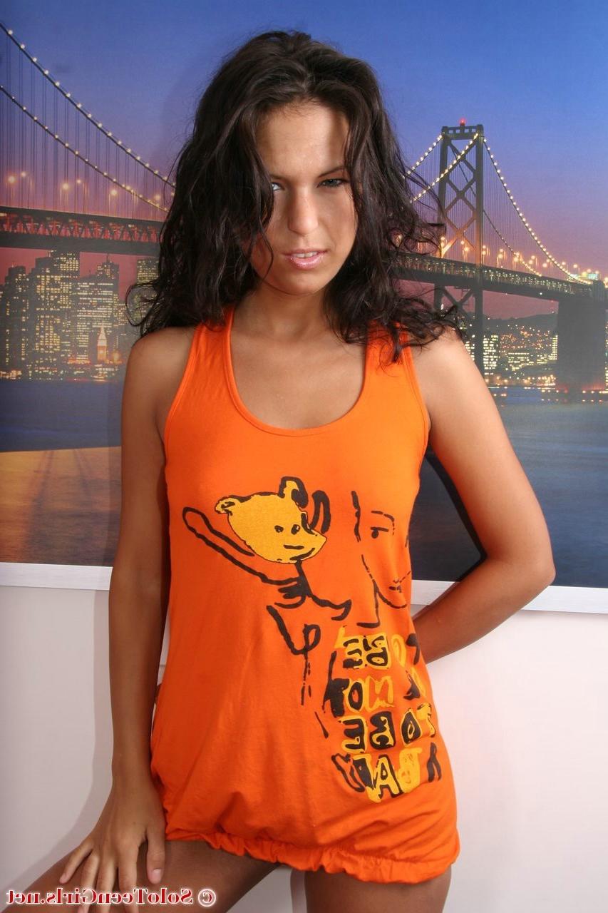 15P Sexy teen girl shows off her sexy body