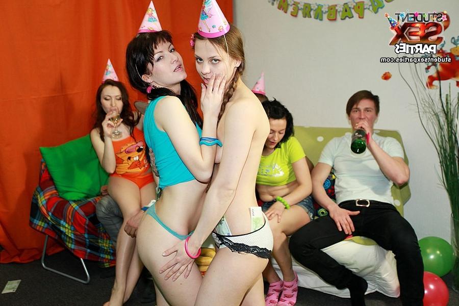 8P College DP for dirty drunk brunette girl