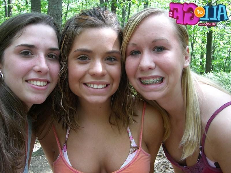 12P X girl friends naked camping