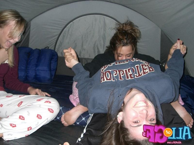 12P X girl friends naked camping