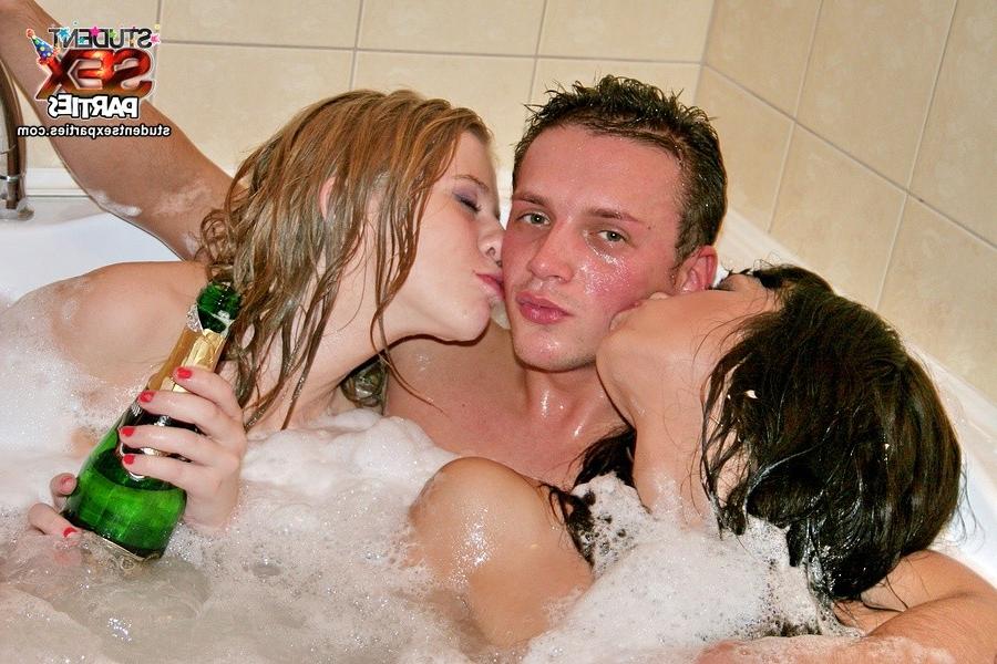 8P Extremely hot group orgy with drunk coeds
