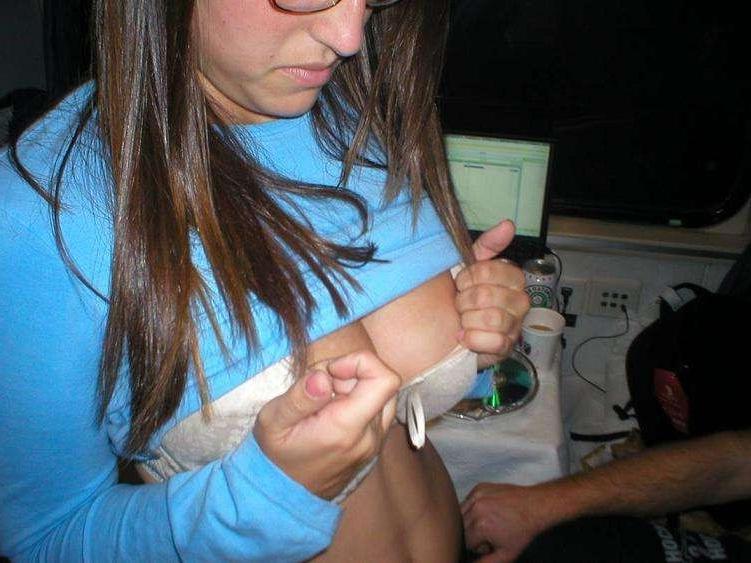 15P Drunk College Girl Passed Out Flashing Her Perky Amateur Teen Tits