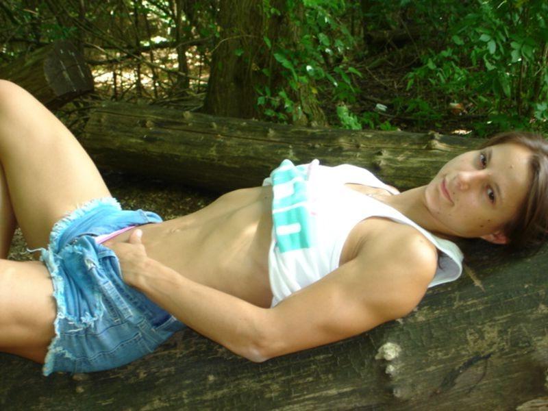 15P Sexy teen playing in sexy wet t-shirt