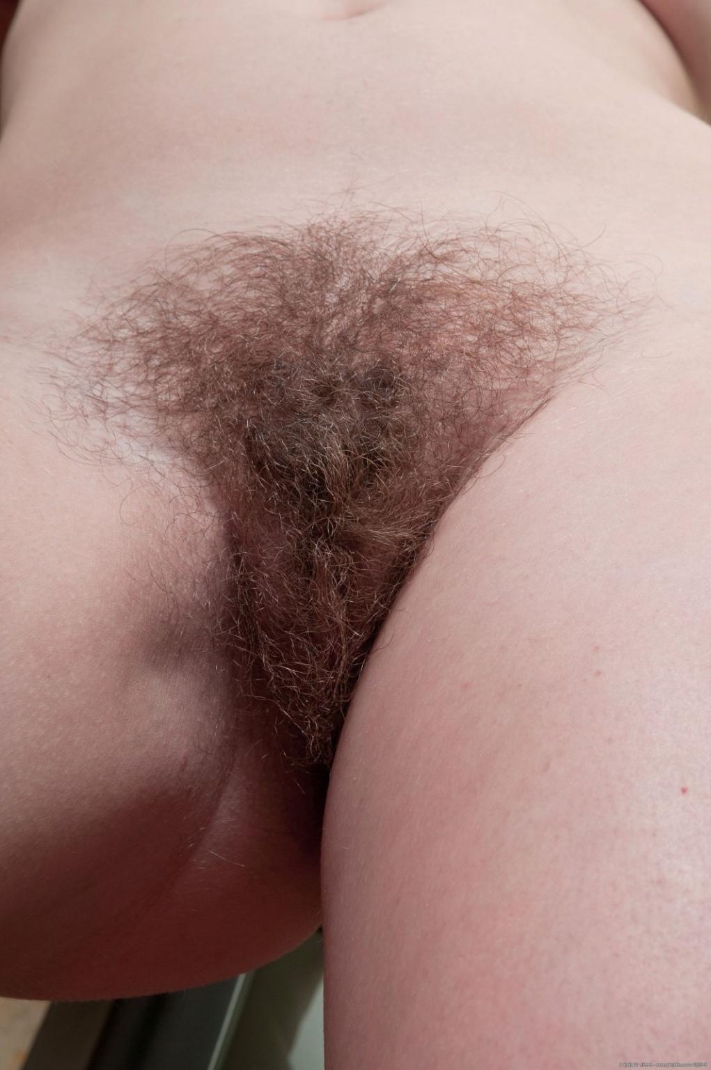 15P Natural hairy amateur teen Lidiya spreading
