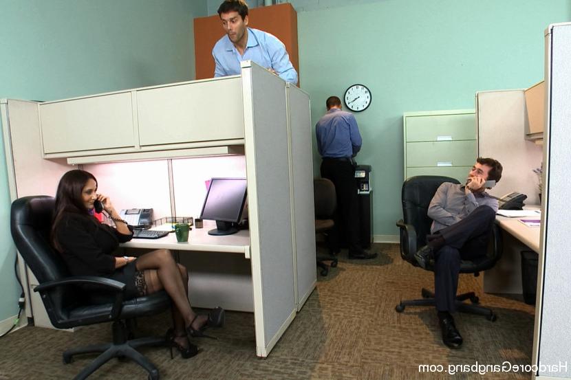 15P Ava Addams is being sexually harassed at the office by her male co-workers and d