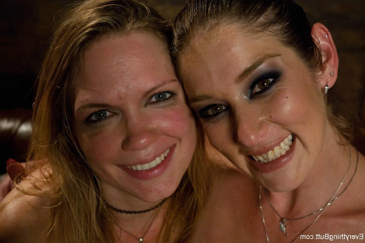 24P Lesbian anal fucking and then both girls are anal fucked by guy