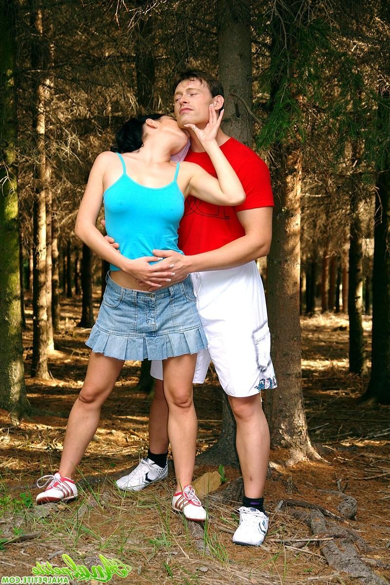 13P Naughty teenage brunette does a hot anal workout