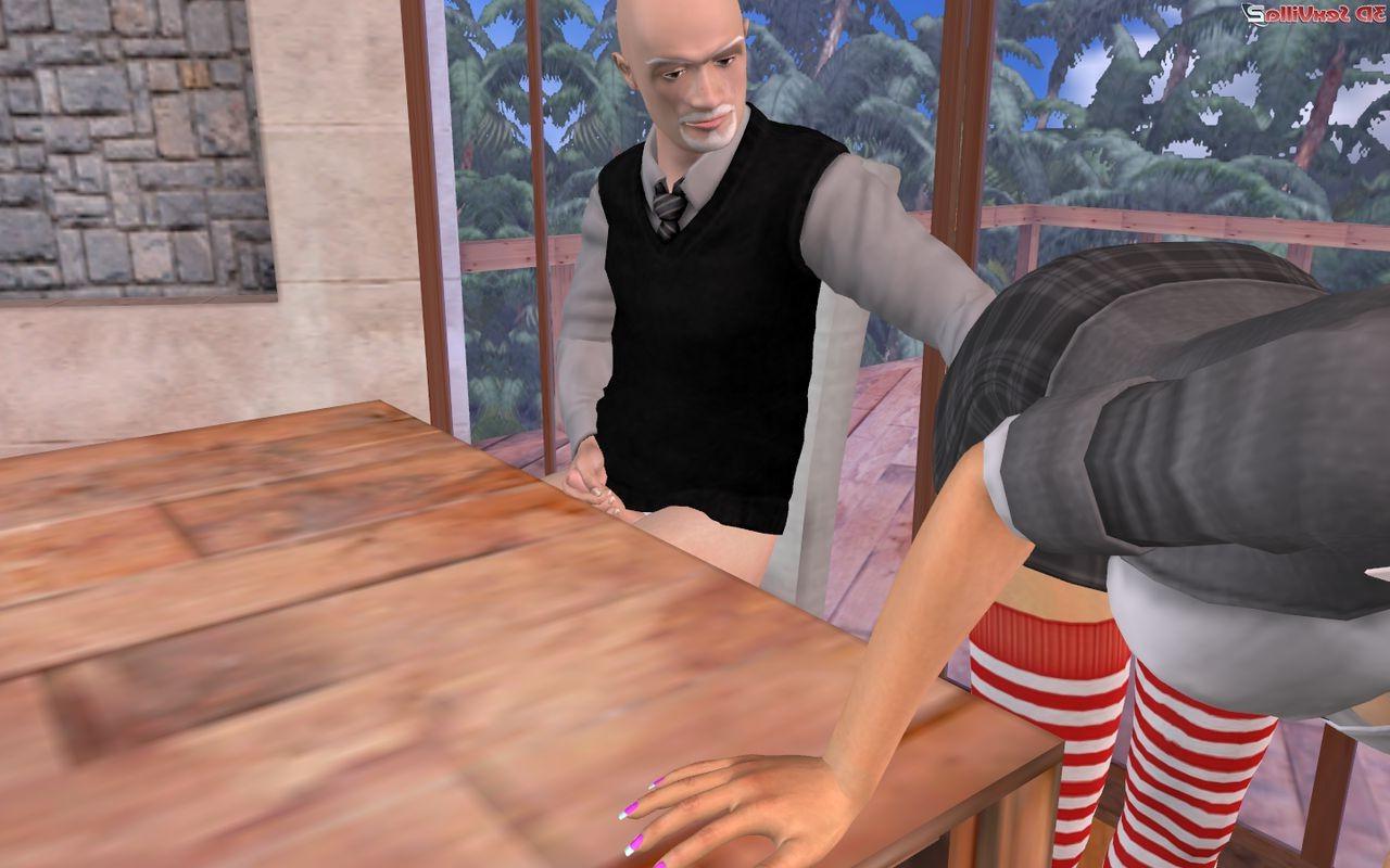 16P 3d animated dirty old geezer seducing a student