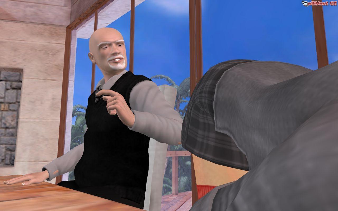 16P 3d animated dirty old geezer seducing a student