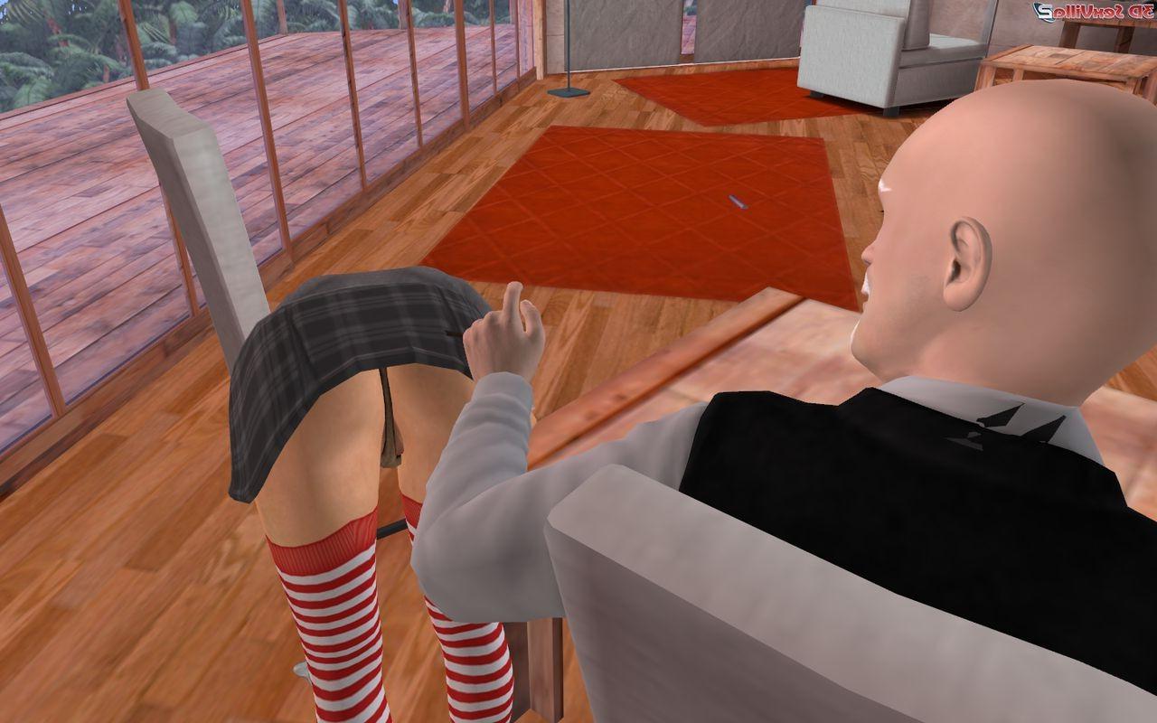 16P 3d animated dirty old geezer seducing a student