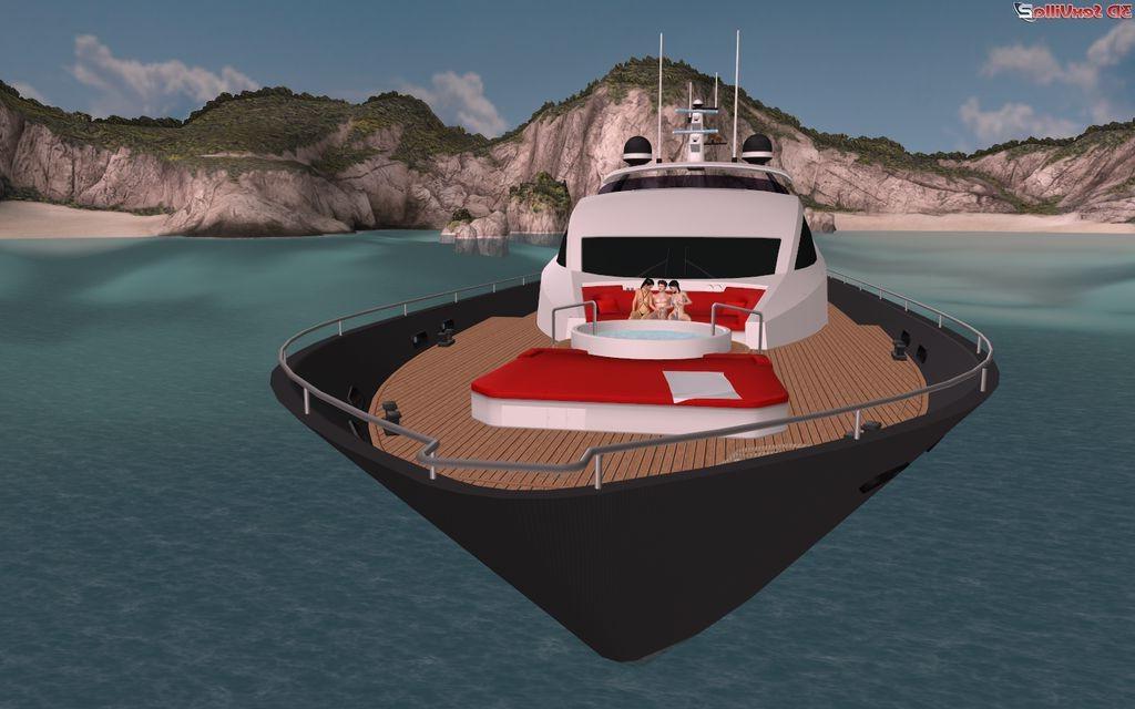 16P 3d animated sluts sharing a big cock on a yacht