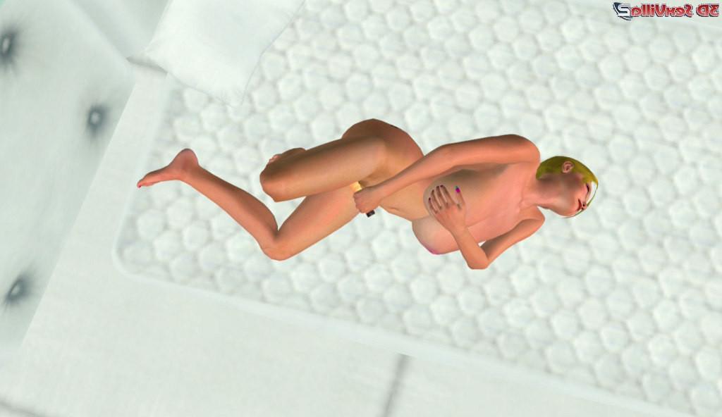 16P Animated nympho babe fucked in her padded cell