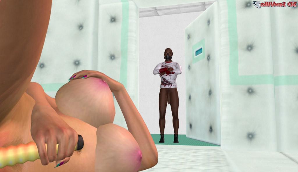 16P Animated nympho babe fucked in her padded cell