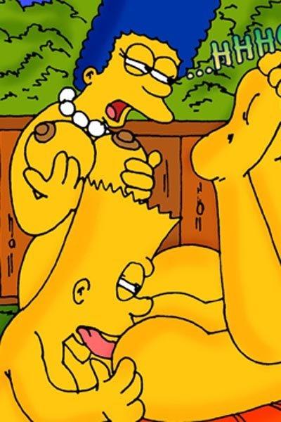 12P Nympho Marge gets railed by Martin's schlong and cums