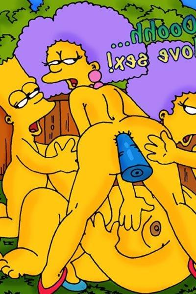 12P Nympho Marge gets railed by Martin's schlong and cums