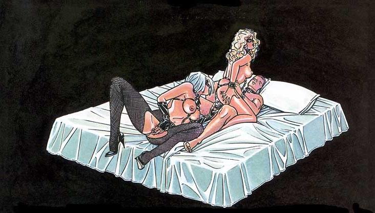 15P beautiful leather bound blonde suck hard cock