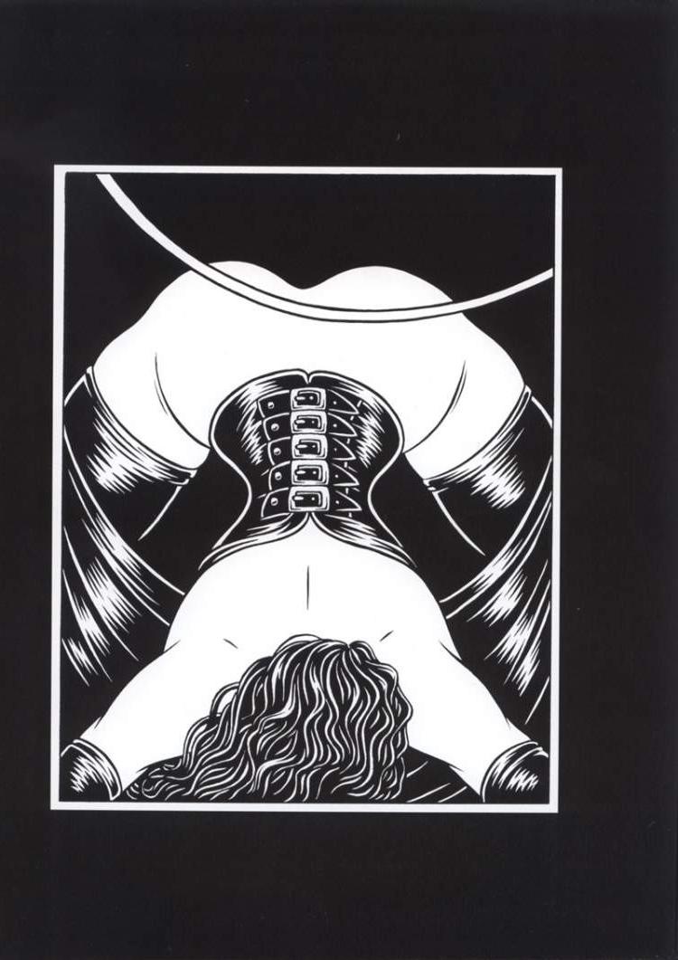 15P bizarre erotic leather bondage fetish artwork