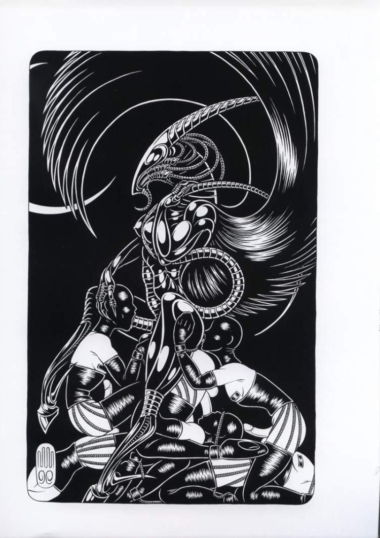 15P bizarre erotic leather bondage fetish artwork