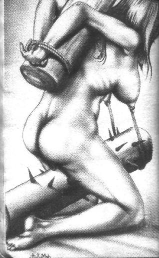 15P trapped in bondage tied with ropes and leather bdsm artworks
