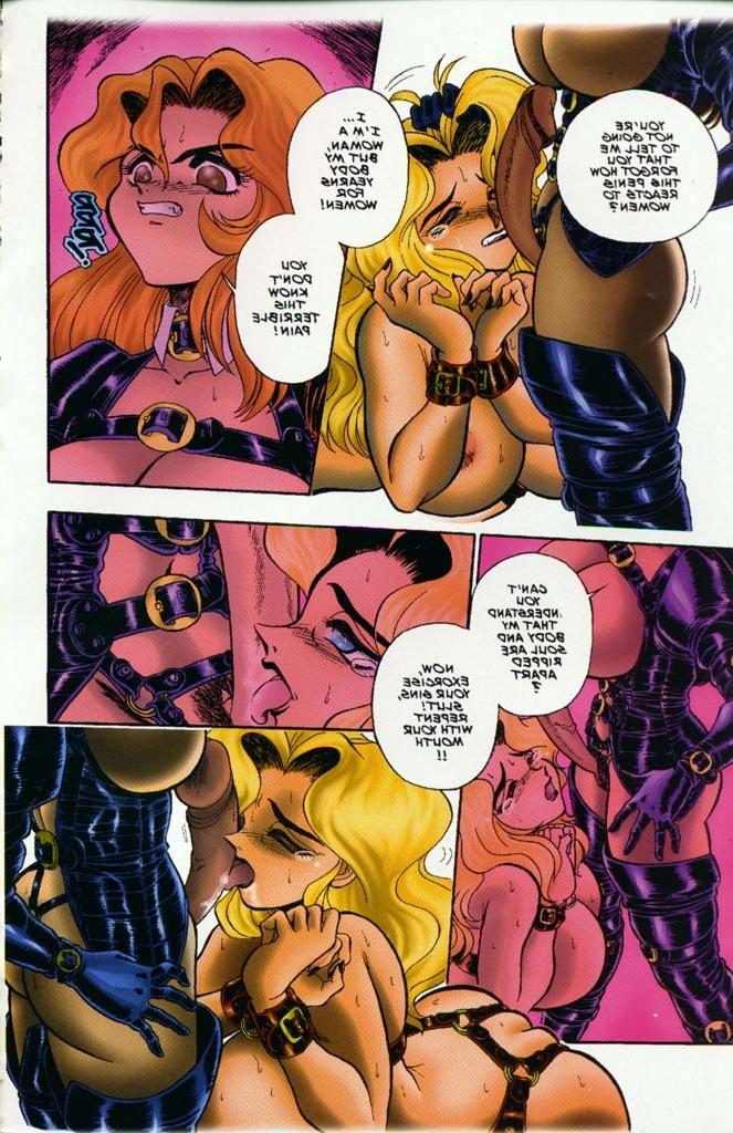 15P blonde huge breasts tied with leather straps