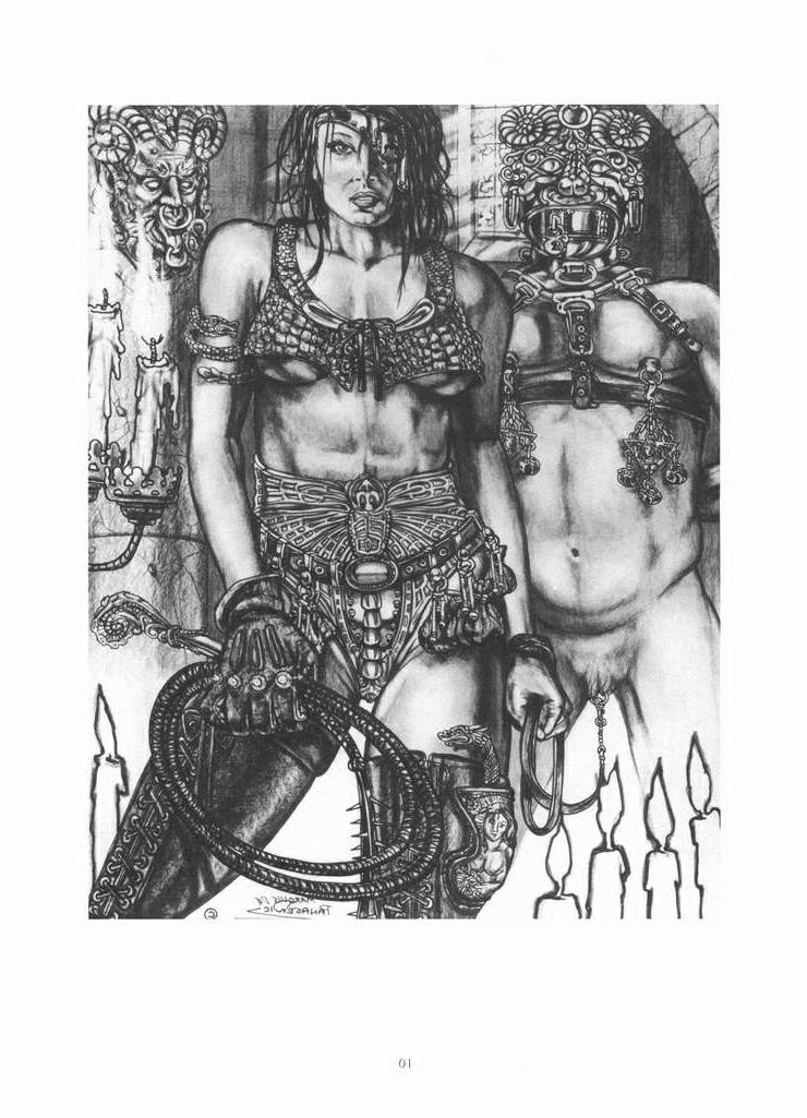 15P evil bondage and leather pain art