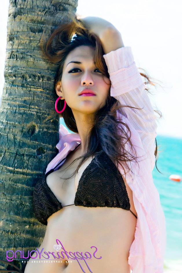 12P Asian shemale in bikini