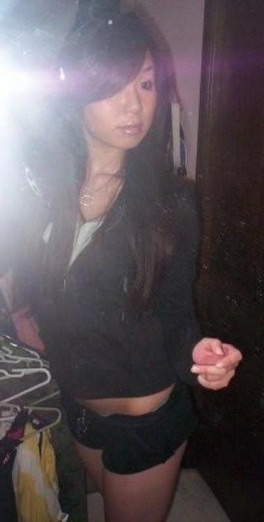 16P Asian coed goes full nude in couch shows squeezable tits