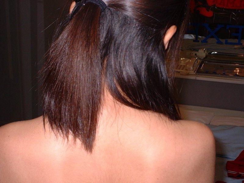16P Asian coed goes full nude in couch shows squeezable tits