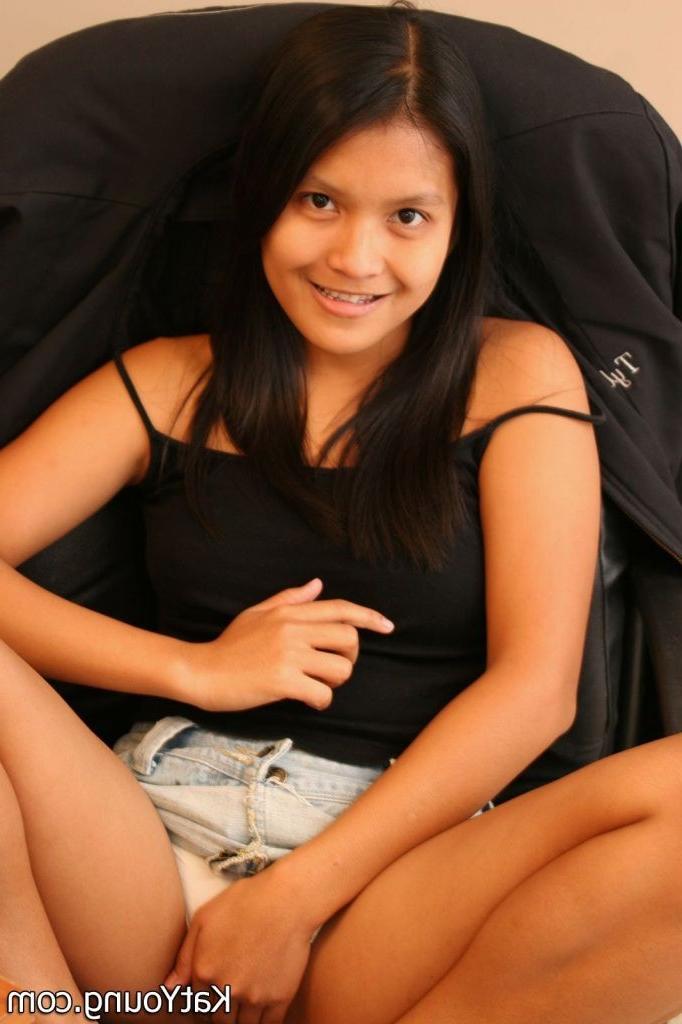 16P ::: Kat Young ::: Beautiful asian teen having some fun in the office