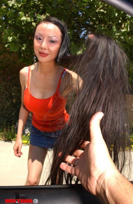 15P Long hair asian milf slut with big tits fucks tight pussy
