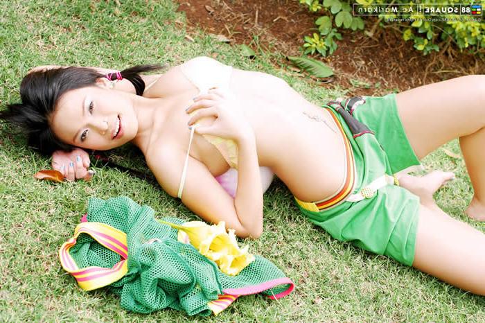 12P Sweet young asian model stripping