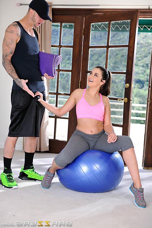 15P Allie Haze had a workout scheduled with her yoga instructor Chris, but as she bo