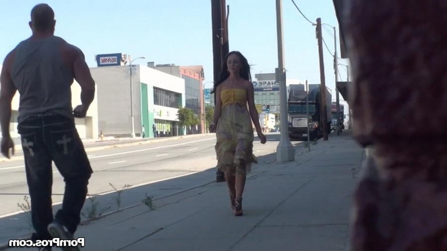 16P Chick gets dress pulled down by pervert on the street