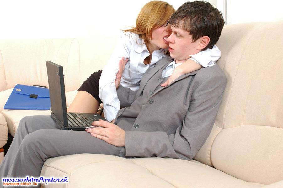 13P Alice and Timothy playful office pantyhosers