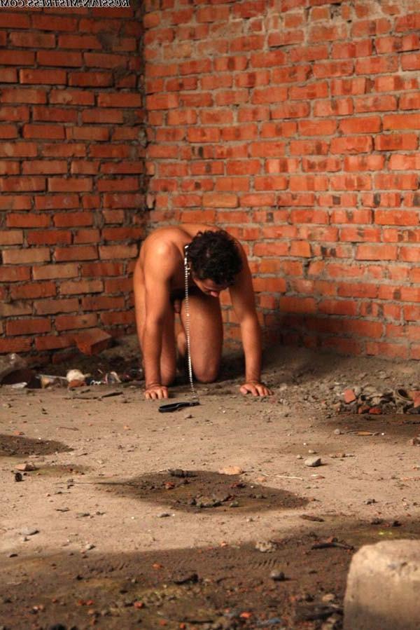 16P Fascinating strict brunette mistress beating her recalcitrant slave up