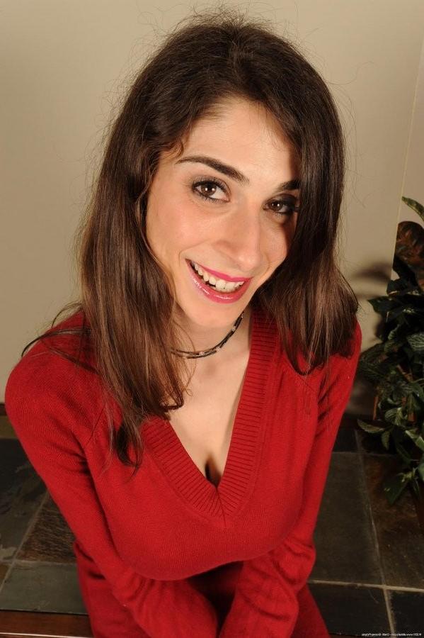 16P Amateur Hairy Babe Spreads Wide In Sexy Bow Stockings
